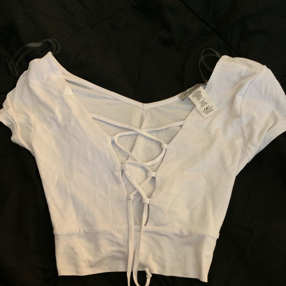 White crop top